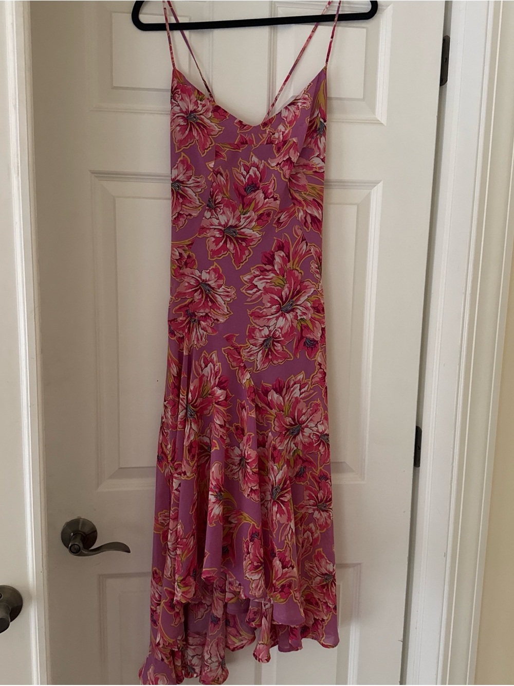 Astr Pink Floral High-Low Slip Dress